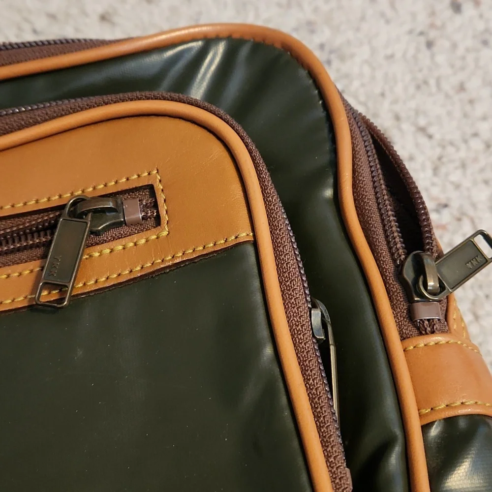 Vintage Spirit of Adventure Green & Brown Soft Briefcase Bag